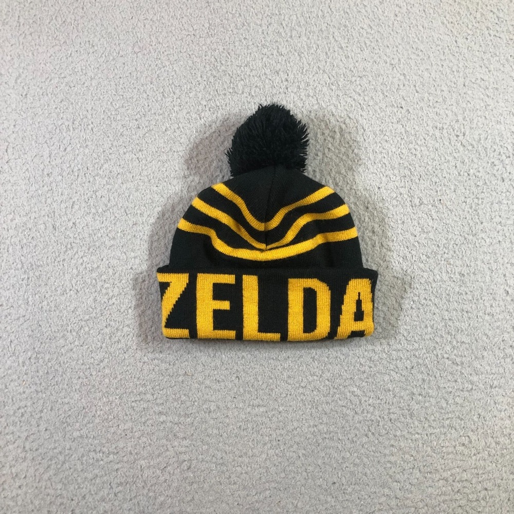 zelda beanie youth one size stretch black gold
